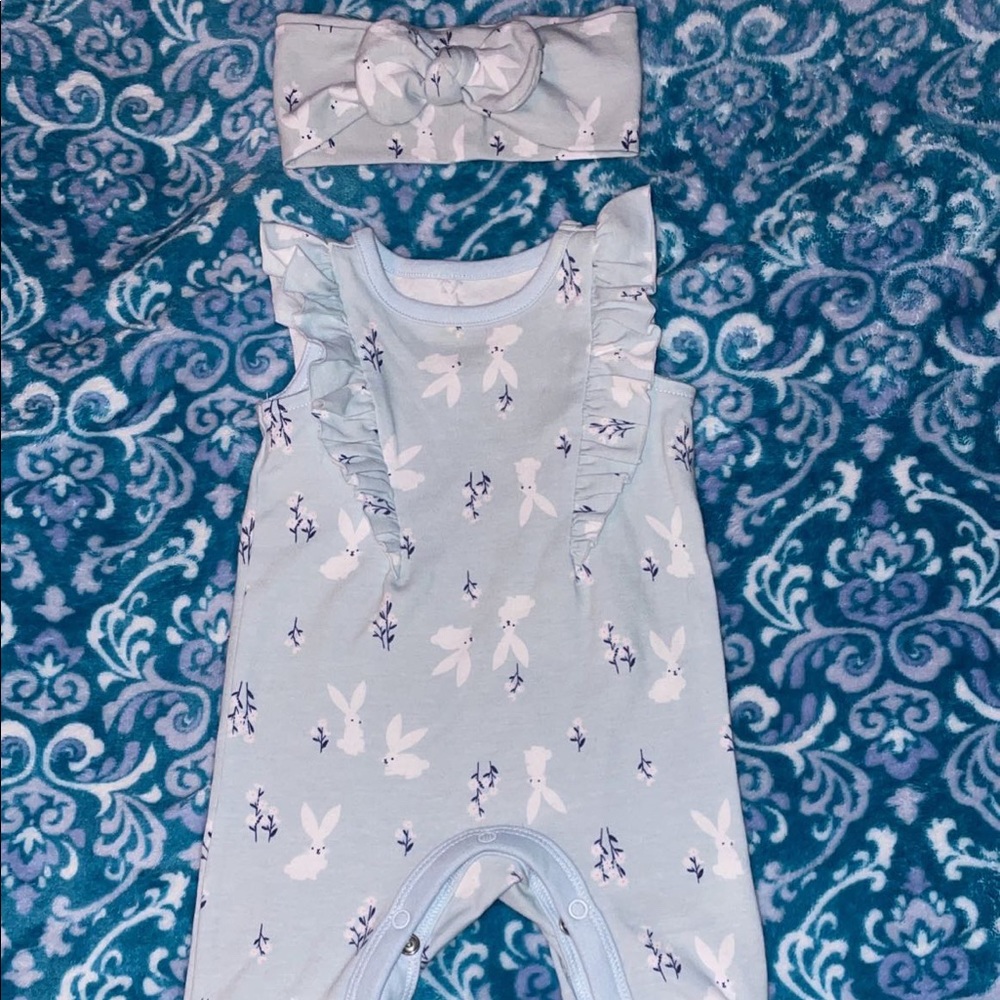 Romper with matching bow